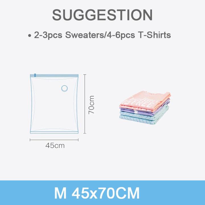 No Pump Needed Vacuum Storage Bags for Clothes Blankets Comforters Sweaters Pillows Home Compression Seal Bags Space Saver Bags