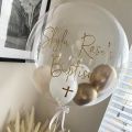 Custom Bobo Balloon Personalised Name Transparent Bubble Balloon for Party Decor Communion Balloons Christening Baptism Decor.