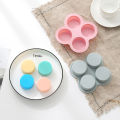 Simple 4 Cavity Round Shape Soap Silicone Mold DIY Cake Muffin Cups Mold Tools.