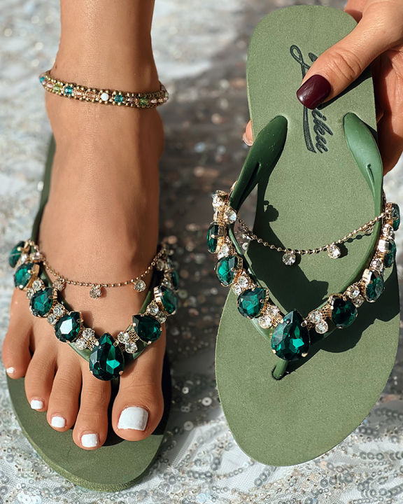 Summer%20Shoes%20Fashion%20Casual%20Slipper%20Beach%20Wear%20Elegant%20Gem%20Stone%20Chain%20Decor%20Flip%20Flops%20Sandals%20Chaussures%20Femme%20Ete%202023%20-%20Image%205
