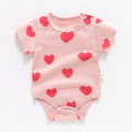 0-24M Baby Boys Girls Rompers 100% Cotton Soft Short Sleeve Cartoon Print Newborn Infant Clothing Summer Jumpsuits Baby Clothes. 