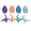 3D Printed Gem Dragon, Crystal Winged Dragon, Rotatable And Poseable Joints 3D Articulated Flying Dragon EggToys For Autism ADHD.