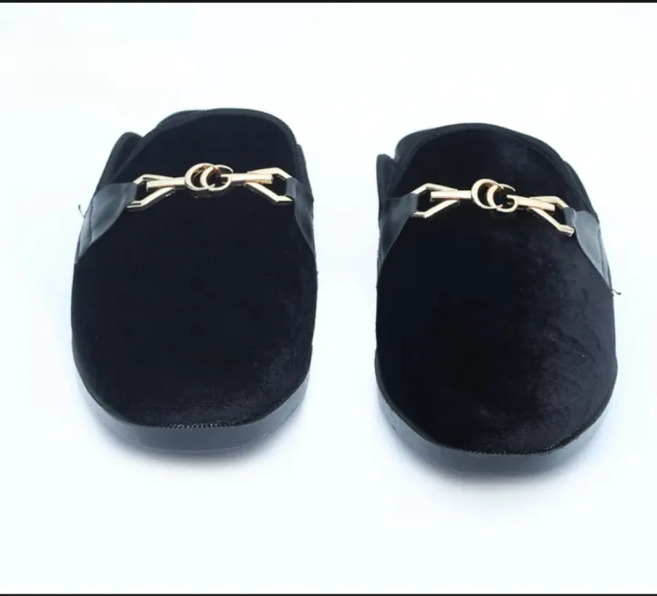 Velvet%20Fabrics%20Half%20Shoe%20Black%20Color%20For%20Men%20-%20Image%205