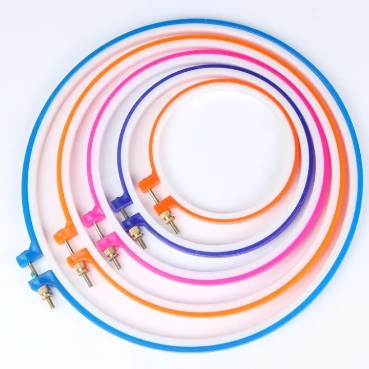 5%20PCS/lot%20%20Plastic%20Embroidery%20and%20Cross%20Stitch%20Hoop%20Set%20Embroidery%20Hoop%20Ring%20Frame%20Adjustable%20Sewing%20Tools%20-%20Image%206