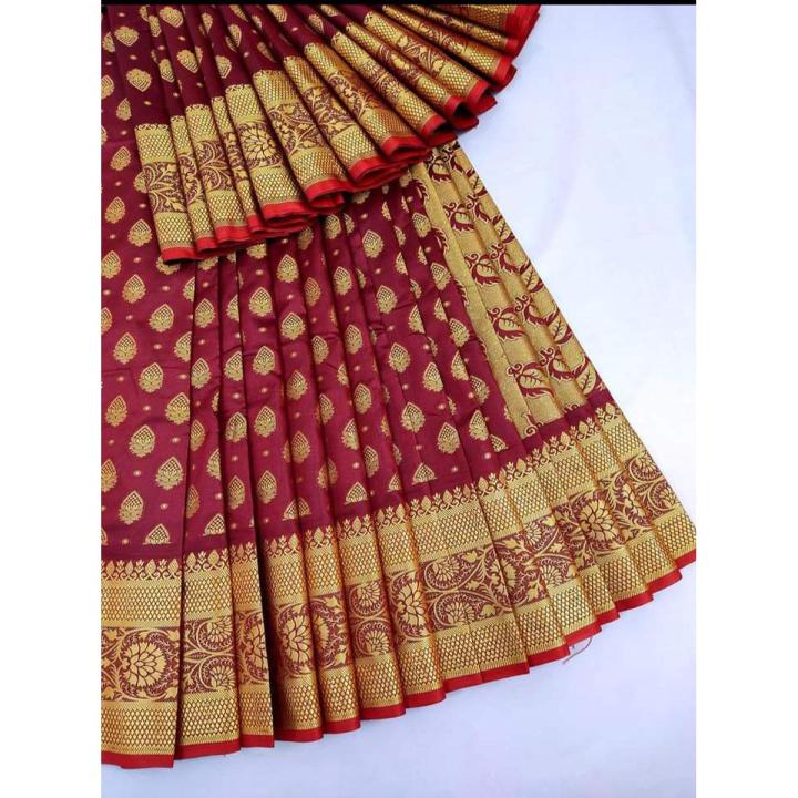 Soft silk katan  Saree For Women Without Blouse Pieces