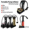 Out tobe Bike Pump Portable Foot Pump Bike Floor Pump Mini Air Inflator High Pressure Bike Pump Household Pump MTB Bicycle Pump Bike Accessories - NR Mart-2024.