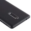 Battery Back Cover with Power & Volume Button Flex Cable & Camera Lens Cover for Nokia 5 TA-1024 TA-1027 TA-1044 TA-1053(Black). 
