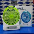 WEIDASI WD-202 Rechargeable 2400mAh Battery Up-Down Movable Portable Desk Fan With LED Lamp. 