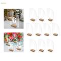 10Pcs Clear Acrylic Place Cards Table Numbers Table Seating Cards DIY Practical Durable for Birthday Reception Centerpiece Dinner Food Signs. 