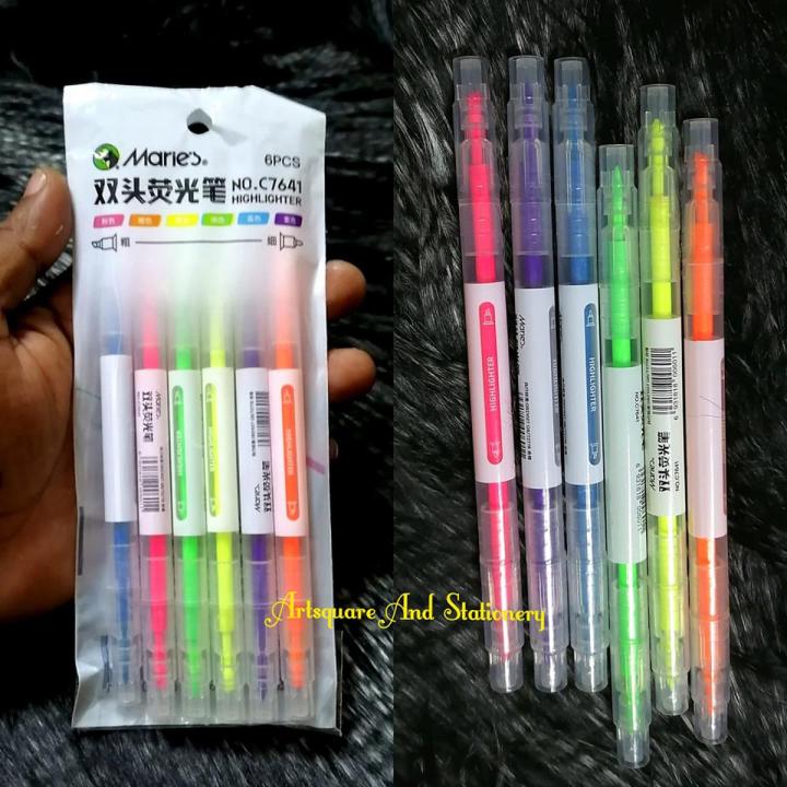 Marie's Double-Headed Highlighter pen 6ps Model:7641