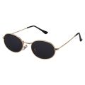 Oval Sungles Vintage Male Female Retro Sun Gles Round Eyewear S8006 Gold frame Black.