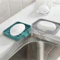 soap holder organizer lagayan ng sabon pang ligo soap organizer Silicone Faucet Mat Sink Tray Soap Dispenser Sponge Drain Pad Sink Splash Drying Mat Countertop Storage Tray Kitchen Accessorie.