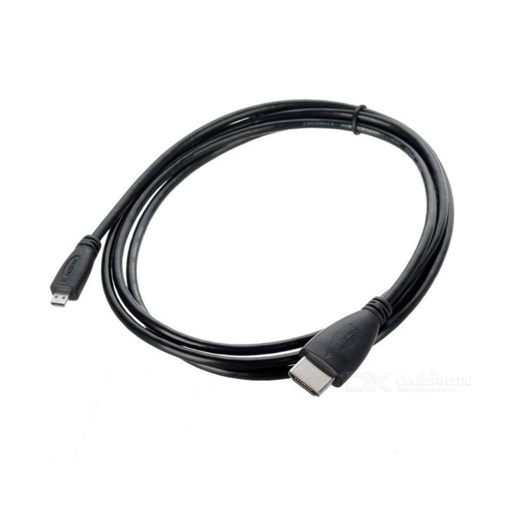Micro HDMI Male to HDMI Male Cable -black