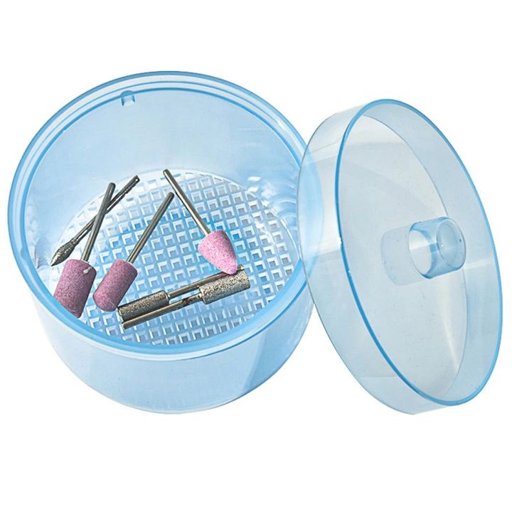 4 Colors Disinfection Storage Box Nail Drill Bits Clipper Cutter Tweezers Accessories Clean Sterilizer Nail Tools Nail Supplies Vnce Lncei