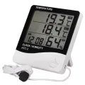 HTC-2 Digital Indoor/Outdoor Thermo-hygrometer Temperature Humidity Meter with Time/Clock Home & Industrial Room Temperature. 