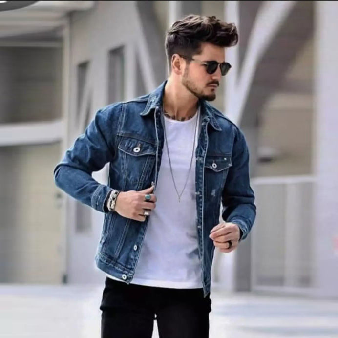 Denim winter jacket best sale