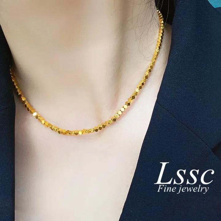 Kwintas%2018K%20Gold%20Nugget%20Stainless%20Steel%20Necklace%20for%20Women%20Non%20Tarnish%20Hypoallergenic%20Fashion%20Accessories%20Jewelry%20-%20Image%203