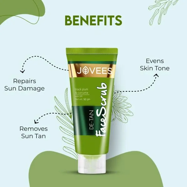 Jovees%20Detan%20Face%20Scrub%20With%20SPF%20%7CTurmeric%20&%20Aloe%20Vera%7CAll%20Skin%20Types%20Removes%20tanning%20%7CEven%20skin%20tone%20-%20Image%203