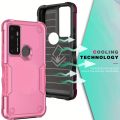 Compatible With AT&T Radiant Max 5G 6.8"/Cricket Dream 5G/Cricket Innovate 5G/AT&T Fusion 5G Case, With (2Pcs) Tempered Glass Screen Protector, Dual Layer Hybrid Shockproof Impact Phone Case. 