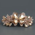 New Korean Colorful Crystal Butterfly Spring Hairpin Zircon Alloy Top Clip Horizontal Clip Elegant Women's Fashion Hair Jewelry.
