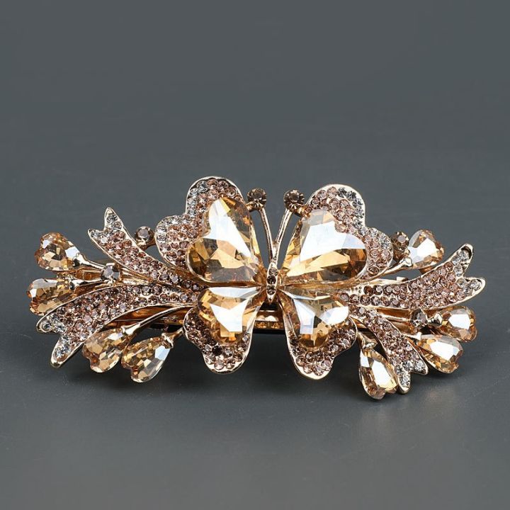 New%20Korean%20Colorful%20Crystal%20Butterfly%20Spring%20Hairpin%20Zircon%20Alloy%20Top%20Clip%20Horizontal%20Clip%20Elegant%20Women's%20Fashion%20Hair%20Jewelry%20-%20Image%204