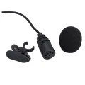 Clip-on Lapel 3.5mm Jack Condenser Mic with 3.5mm Male Jack to RJ9 4P4C Female Adapter Converter Extension Cable Wire. 