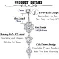 1pc New Zircon Fashion Surgical Steel Navel Piercing Flower Pendant Belly Button Rings Belly Piercing Body Jewelry Dangle. 