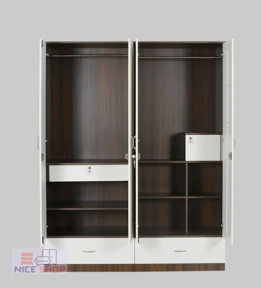 Frosty%20White%20Mirage%204-Door%20Wardrobe,Partex%20MDF%20Laminated%20Board%20Almirah%20with%20clothes%20storage%20hanger%20shelf%20and%201%20lock%20cabinet,%202%20large%20Drawer%20for%20multipurpose%20use%20Cloths%20storage%20box%20shelve%20almira,%20Nice%20shop%204%20Part%20Wardrobes%20Almirah72/48%20-%20Image%205