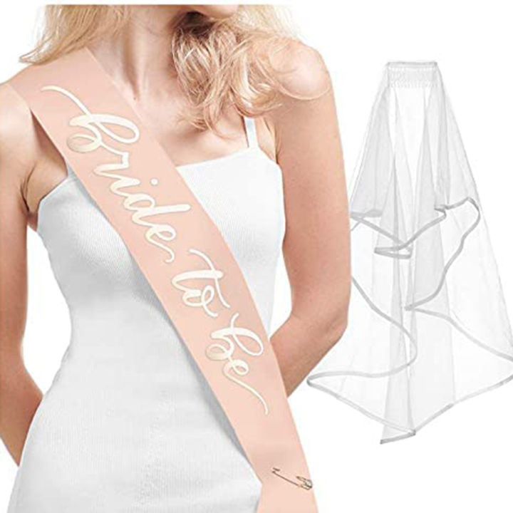Bachelorette%20Party%20Bride%20To%20Be%20Bridal%20Shower%20Wedding%20Veil%20Headband%20Shoulder%20Strap%20Banner%20Set%20Wedding%20Party%20Decoration%20Supplies%20-%20Image%207