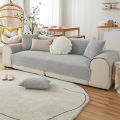Japanese linen sofa cushion universal all seasons simple modern non-slip resistant cotton linen woven fabric cover cover.