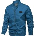 Petrol blue jacket for men winter | Ban collar biker jacket for men air proof | Double part winter jacket for men export quality | Export quality jacket for men blue color. 