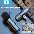 K8 Wireless Microphone Professional Type-C K8 Wireless Lavalier Microphone Upgraded Plug-Play Auto-Syncs Mic For Vlogs Interview Youtubers Wireless Microphone. 