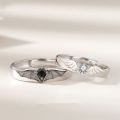 Wholesale 2PCS/Set Devil Angel Couple Rings for Women Men Simple Ring Trendy Jewelry Gifts Adjustable Wedding Engagement Rings.