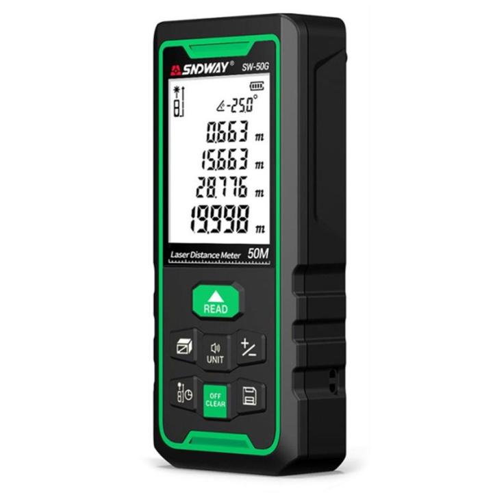 SW-50G Green Laser Distance Meter Rangefinder 50m Laser Range Finder Tool