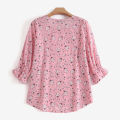 ZANZEA Korean Style Women Floral Printed Tops Ruffle 3/4 Sleeve Office Lady Shirt Blouse. 