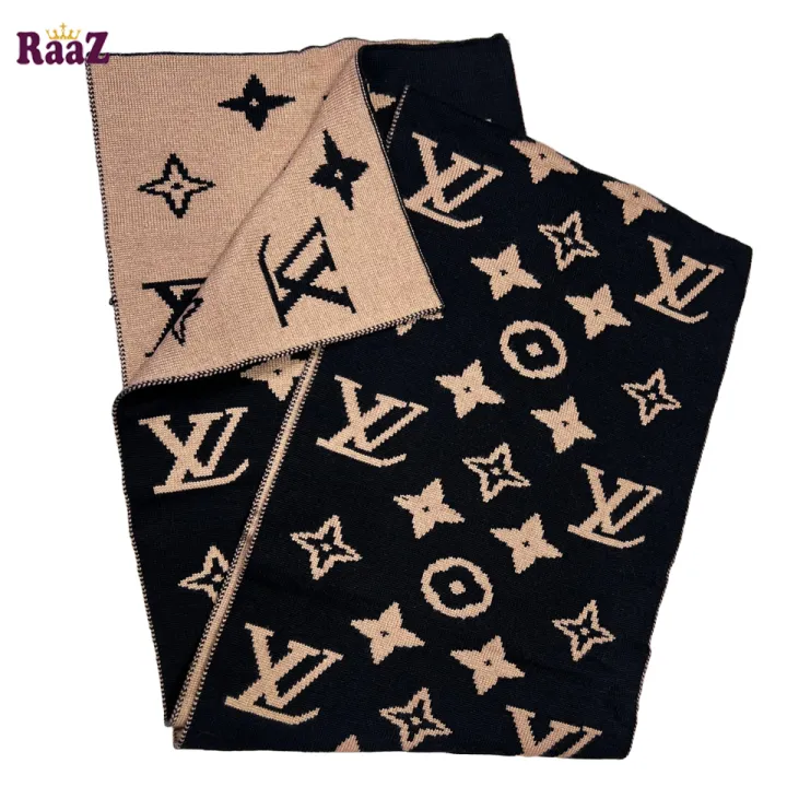 Black%20And%20Brown%202%20in%201%20Color%20Trendy%20Stylish%20Fashion%20Soft%20Scarf,%20Men's%20And%20Women'%20Woolen%20Winter%20Muffler%20-%20Image%202