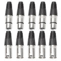 5 Pairs 3 Pin XLR Female Male Microphone Audio Cable Wire Connector Plug Cable Terminal for Mic Solder Connector.