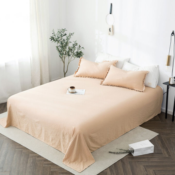 Washed%20Cotton%20Flat%20Sheet%20Cadar%20Queen%20King%20Size%20Bed%20Sheets%20Solid%20Color%20Bedding%20Flat%20Bedsheet%20-%20Image%206