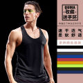 Loose fitting running shirt, quick drying, breathable refreshing sleeveless T-shirt, sports fitness men's and women's yoga mesh racerback vest.