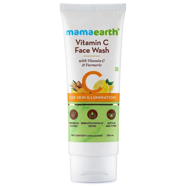 Indian product skin care Mamaearth Vitamin C face wash used for male female - 100 ml