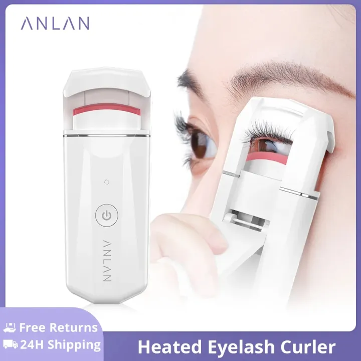 ANLAN Electric Heated Eyelash Curler Long-Lasting Curl Rechargeable Electric Eye Lash Perm Eyelashes Clip Portable Makeup Tool Loser Lione