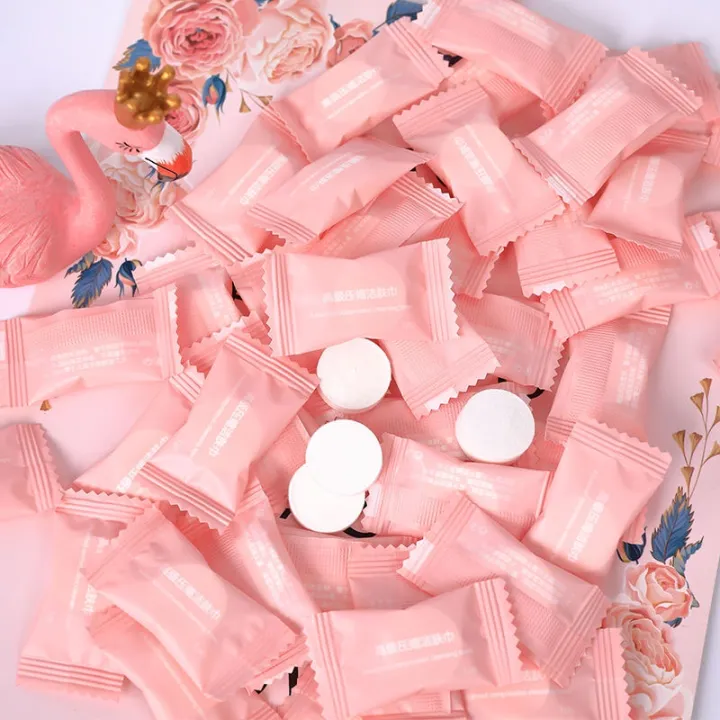 Disposable%20And%20Portable%20Non-Woven%20Cloth%20Cleansing%20Compressed%20Face%20Towel%20With%20Marshmallow%20Shape%20FETAR%20-%20Image%202