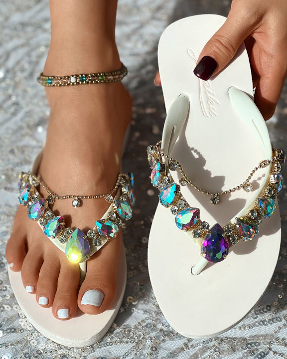 Summer%20Shoes%20Fashion%20Casual%20Slipper%20Beach%20Wear%20Elegant%20Gem%20Stone%20Chain%20Decor%20Flip%20Flops%20Sandals%20Chaussures%20Femme%20Ete%202023%20-%20Image%202