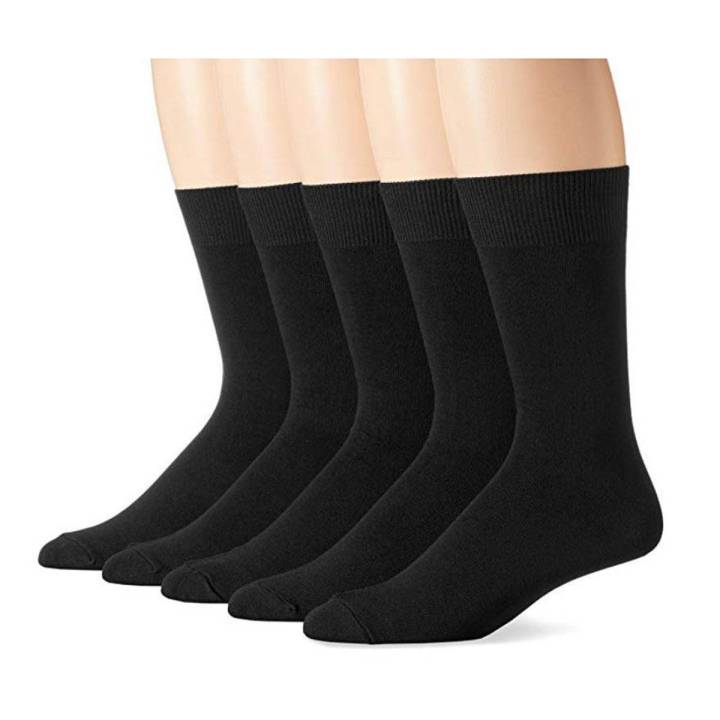 Men Plain Cotton Long Leg Socks Pack3 main image 1
