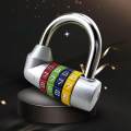 4 Digit Combination Padlock Number Lock Multifunctional Password Padlock for School Gym Locker.