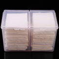 Myyeah 2Compartments Clear Remover Cotton Pad Swab Container Nail Art Tool Cotton Swabs Organizer Glitter Powder Storage Box.