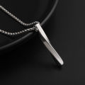 Fashion New Necklace Men Trendy Simple Stainless Steel Jewellery Gift. 