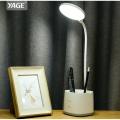 YAGE Touch Sensor Flexible LED Table Lamp With Pen Holder Touch Sensor Control Flexible Lamp Rechargeable USB Desk Lamp for Reading Working Studying. 