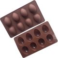 【Aesth Diary Store】（NEW）8 Eggs Shaped Easter Silicone Baking Mold Pastry Chocolate Mold Pudding Ice Tray Mould Easter DIY Mold Crafts. 