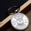 Mini Perpetual Calendar Keychain Ring Unique Metal 50 Years Calendar Keyring Key Chain. 